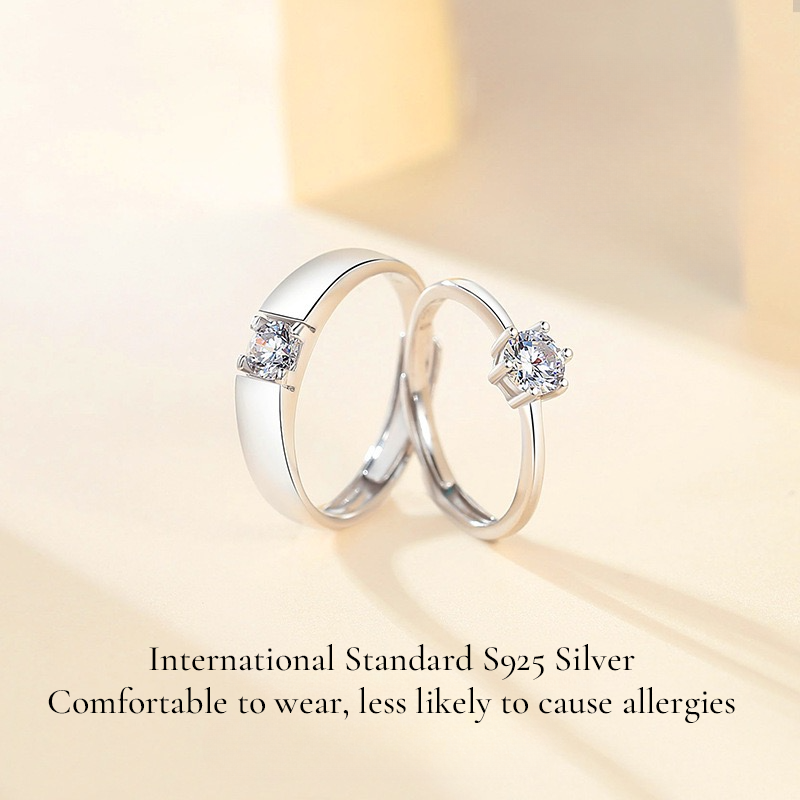 DISTANZA Silver Couple Rings