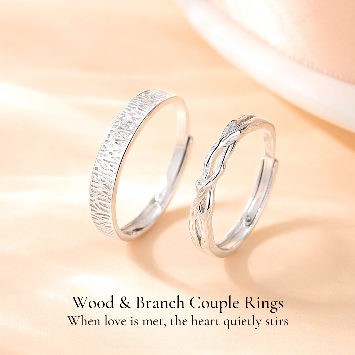 ARBORIS Silver Couple Rings