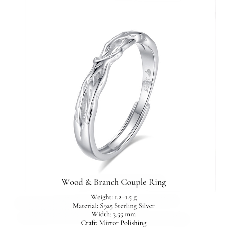 ARBORIS Silver Couple Rings