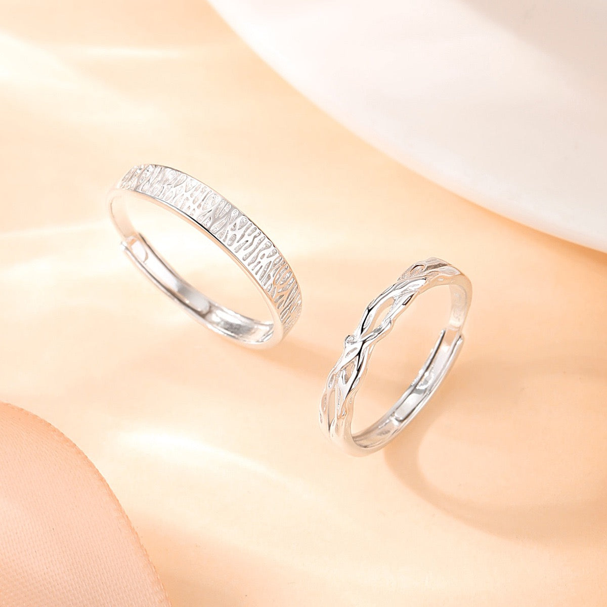 ARBORIS Silver Couple Rings