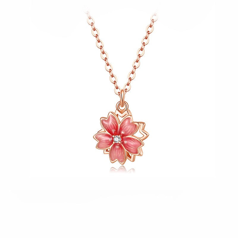 SAKURELLE Rose Gold-Plated Silver Necklace