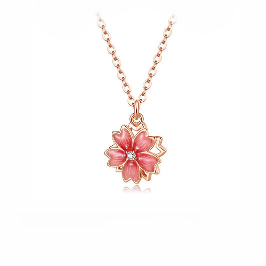SAKURELLE Rose Gold-Plated Silver Necklace