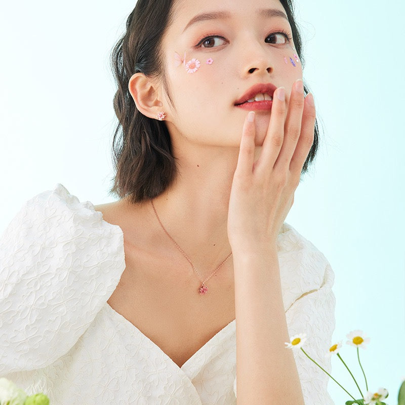 SAKURELLE Rose Gold-Plated Silver Necklace