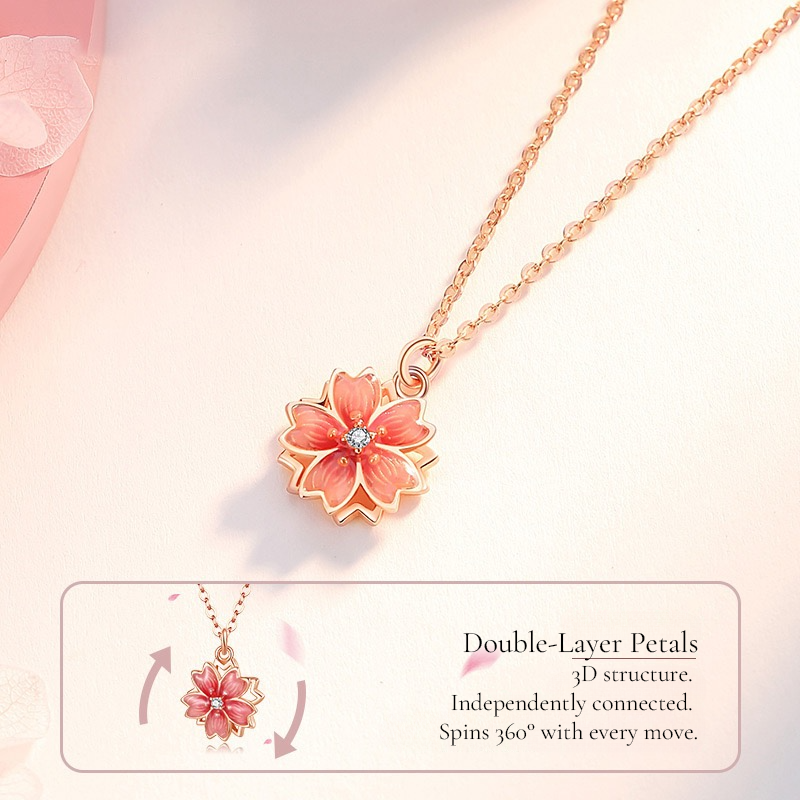 SAKURELLE Rose Gold-Plated Silver Necklace