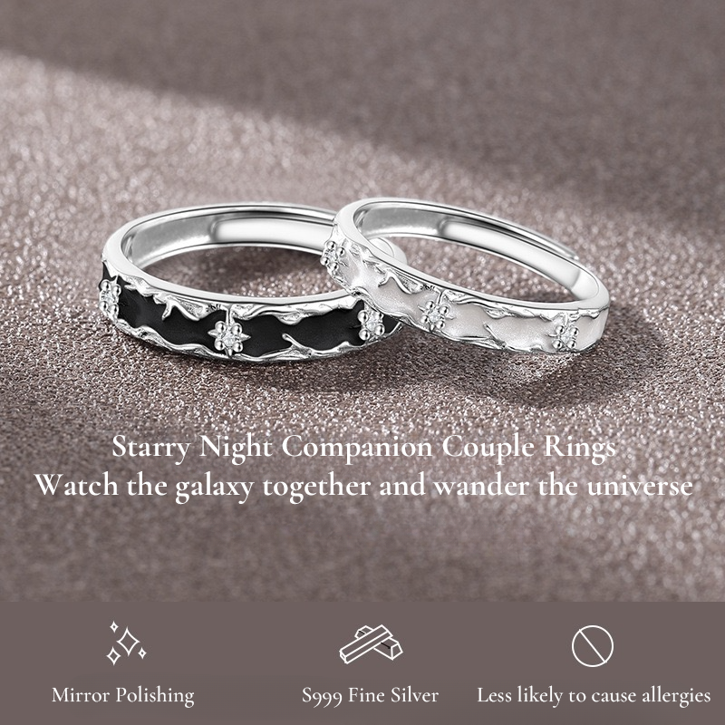 GALAXION Silver Couple Rings