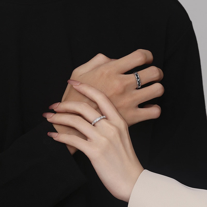 GALAXION Silver Couple Rings