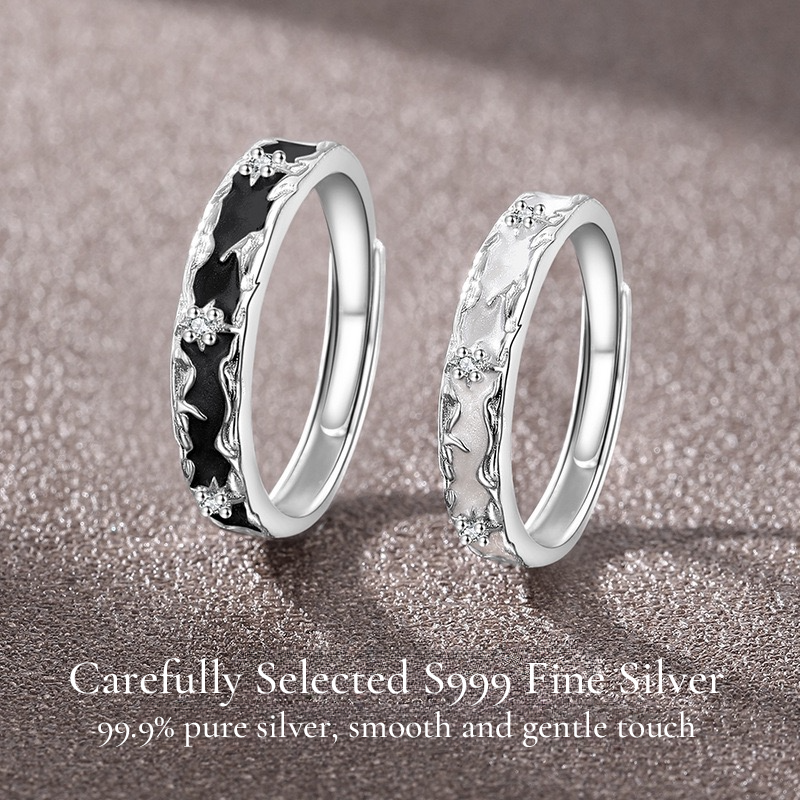 GALAXION Silver Couple Rings