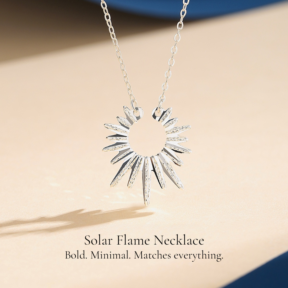 SOLARRA Silver Sun Necklace