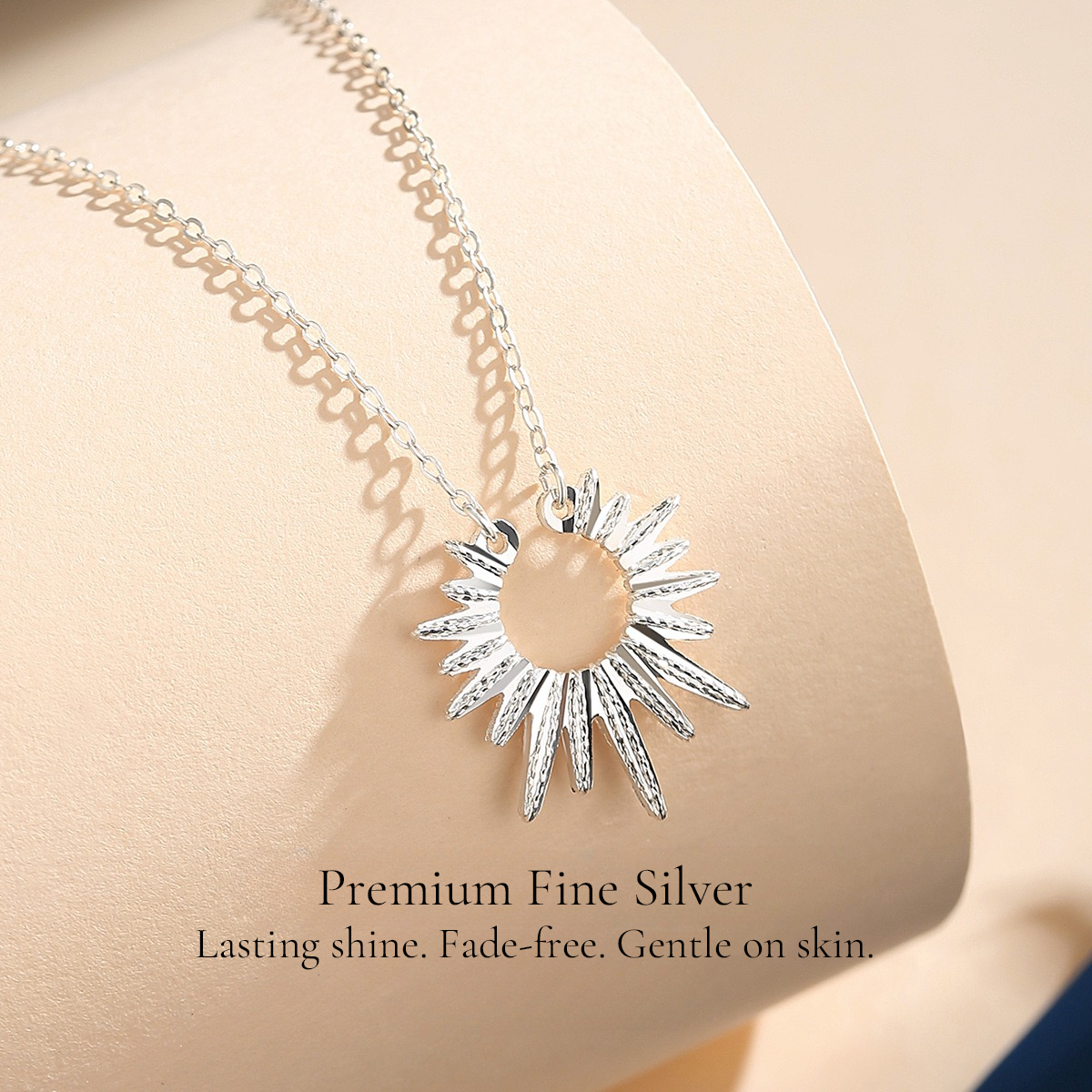 SOLARRA Silver Sun Necklace