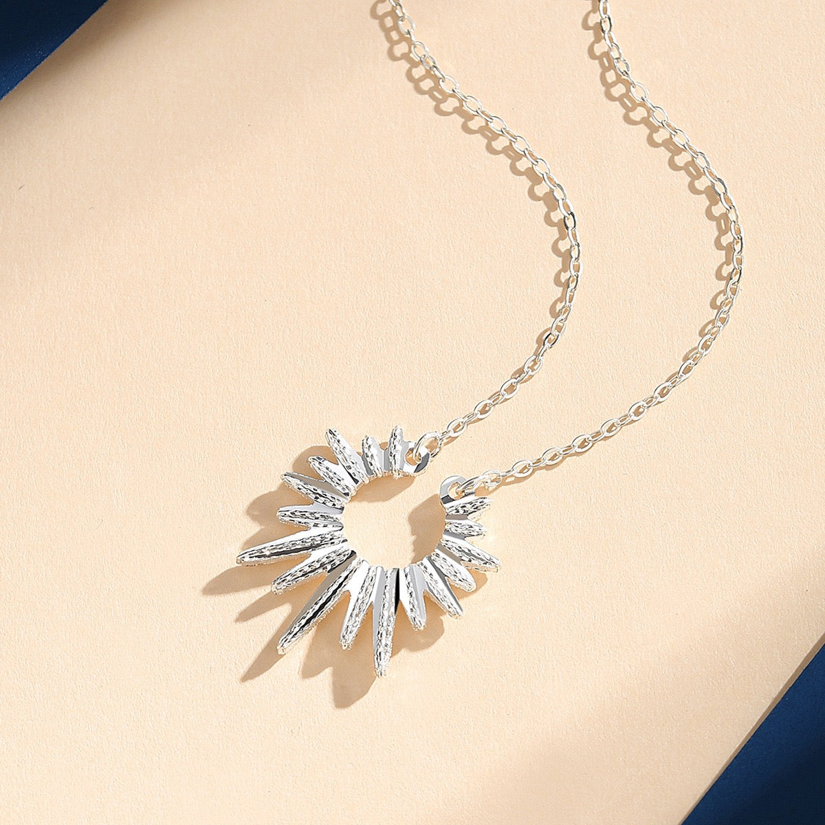 SOLARRA Silver Sun Necklace