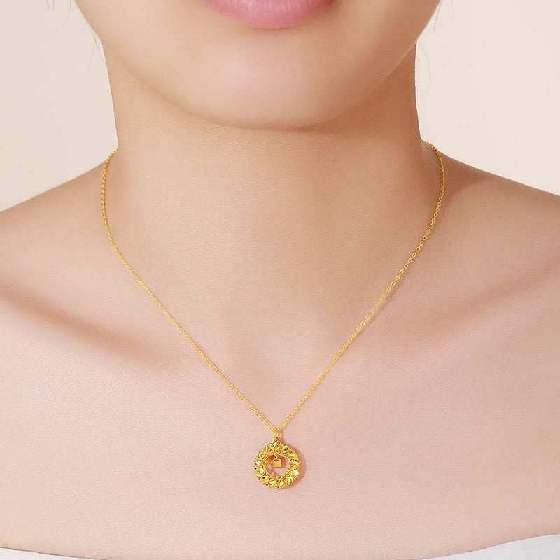 AURONDO Gold-Plated Silver Necklace