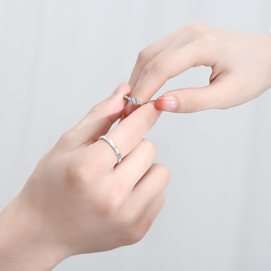 UNISONA Silver Couple Rings