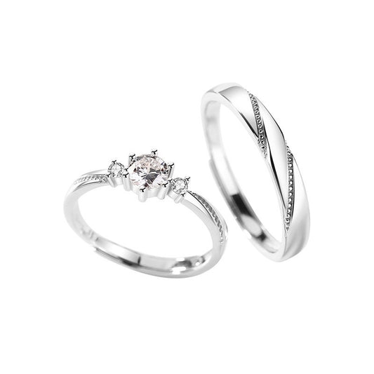 UNISONA Silver Couple Rings