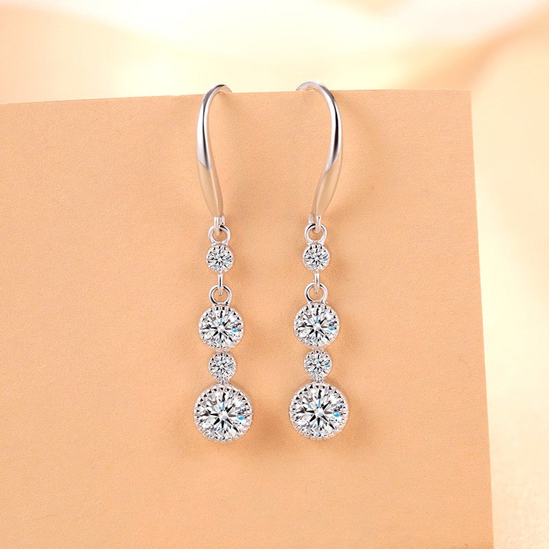 TRIVELLE Silver Drop Earrings