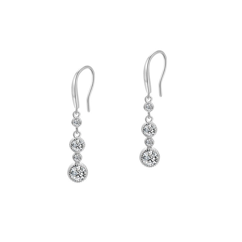 TRIVELLE Silver Drop Earrings