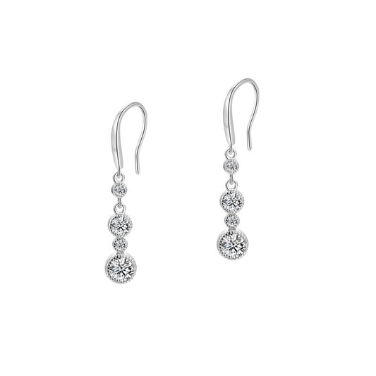 TRIVELLE Silver Drop Earrings