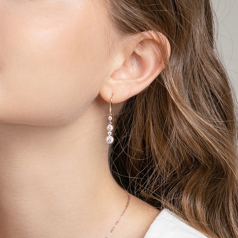 TRIVELLE Silver Drop Earrings