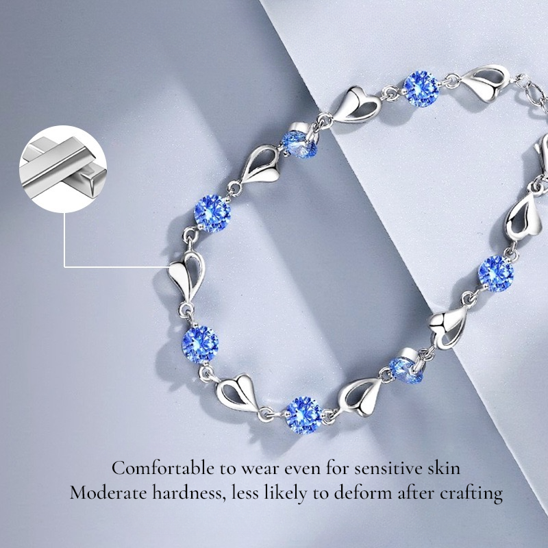 OCEANIA Silver Heart Bracelet