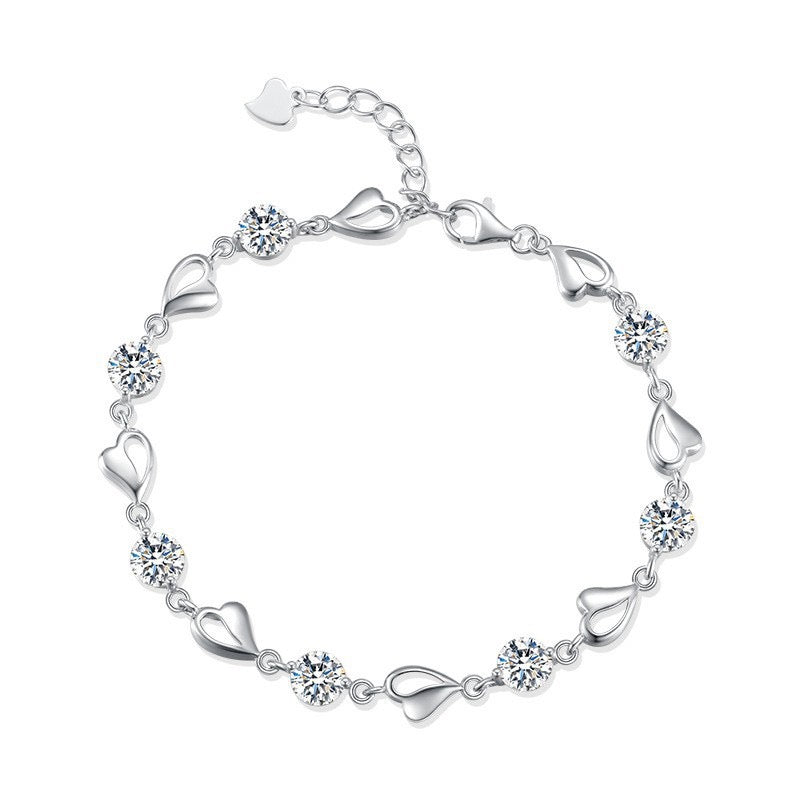OCEANIA Silver Heart Bracelet
