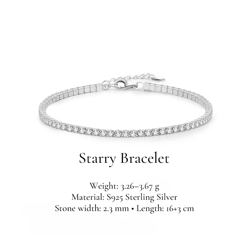 LUMIÈRE Silver Tennis Bracelet