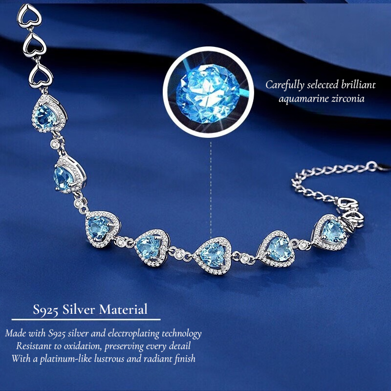 AQUALOVE Silver Heart Bracelet