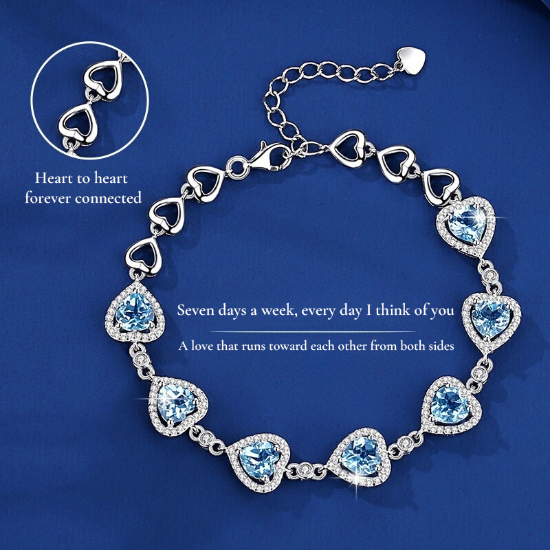 AQUALOVE Silver Heart Bracelet