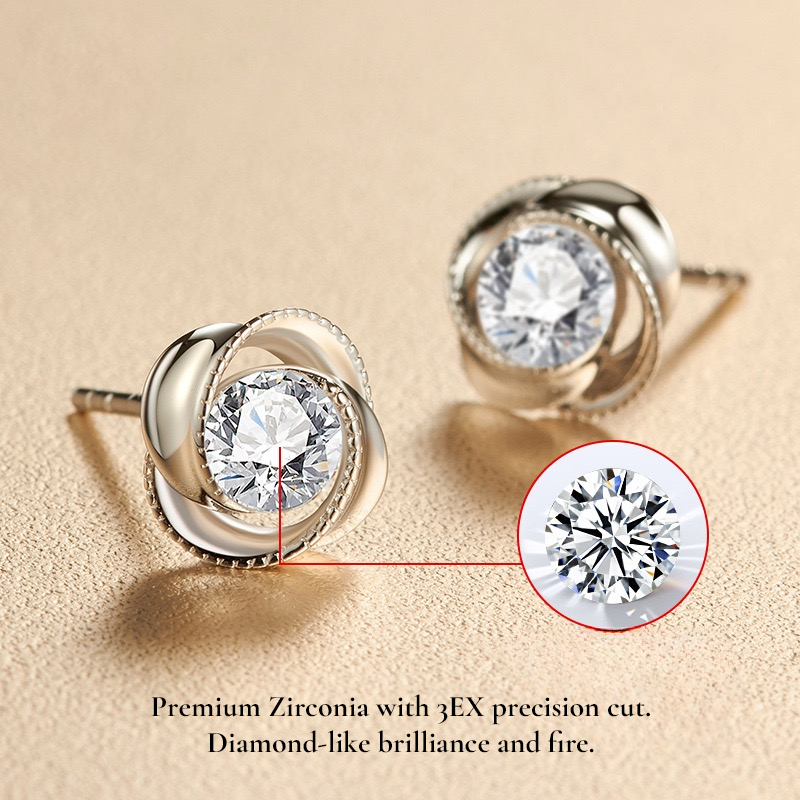 VORTELLE Silver Stud Earrings