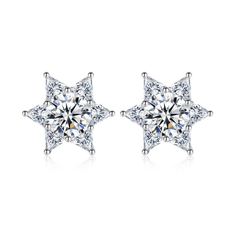 STELLARA Silver Stud Earrings