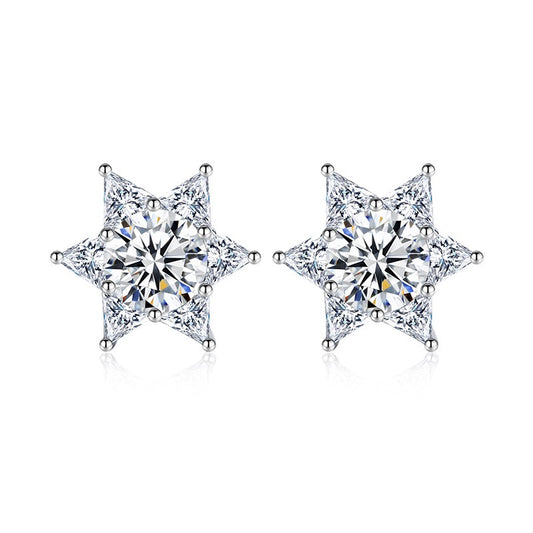 STELLARA Silver Stud Earrings