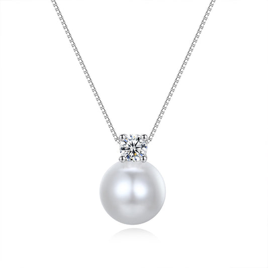 PERLAVINE Silver Pearl Necklace