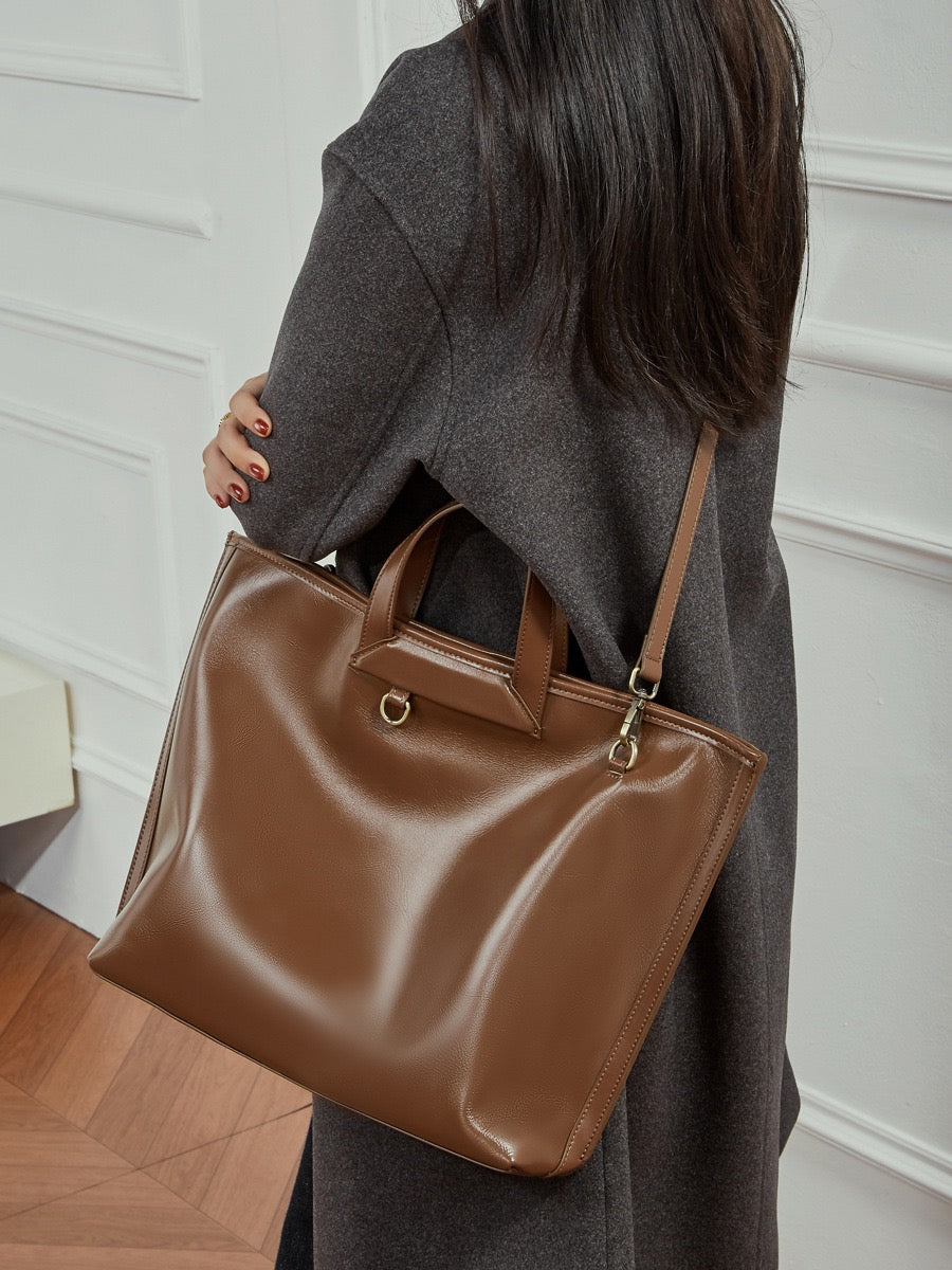 ALDENA Soft Leather Work Tote