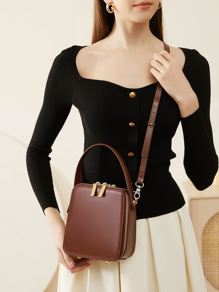 VARELLA Structured Mini Leather Bag
