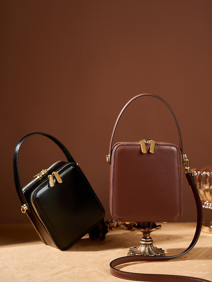 VARELLA Structured Mini Leather Bag