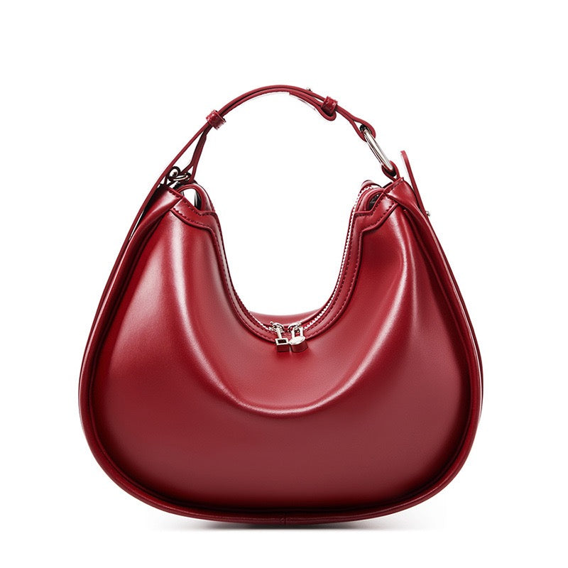 ROSELYN Crescent Leather Shoulder Bag