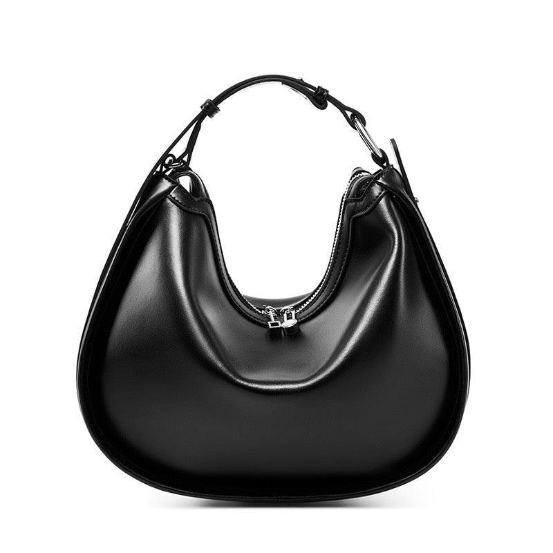 ROSELYN Crescent Leather Shoulder Bag