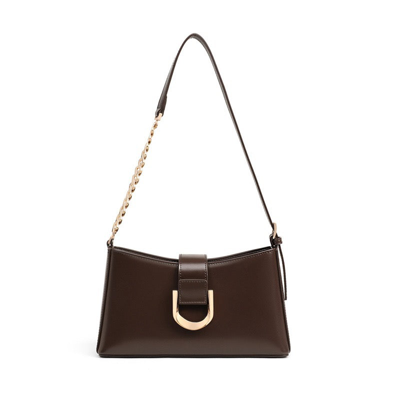 AURORE Chain Leather Shoulder Bag