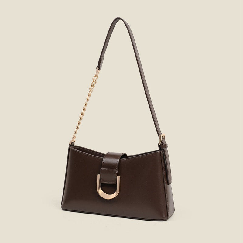 AURORE Chain Leather Shoulder Bag