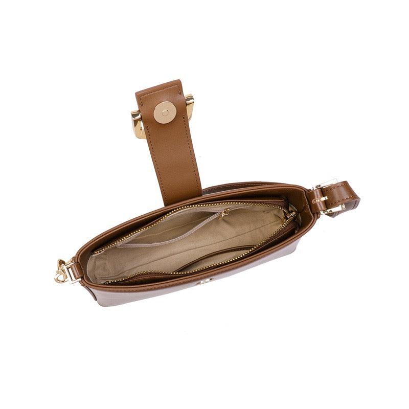 AURORE Chain Leather Shoulder Bag