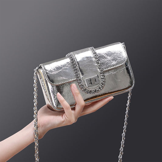 LUMIÈRE Mini Chain Leather Crossbody Bag