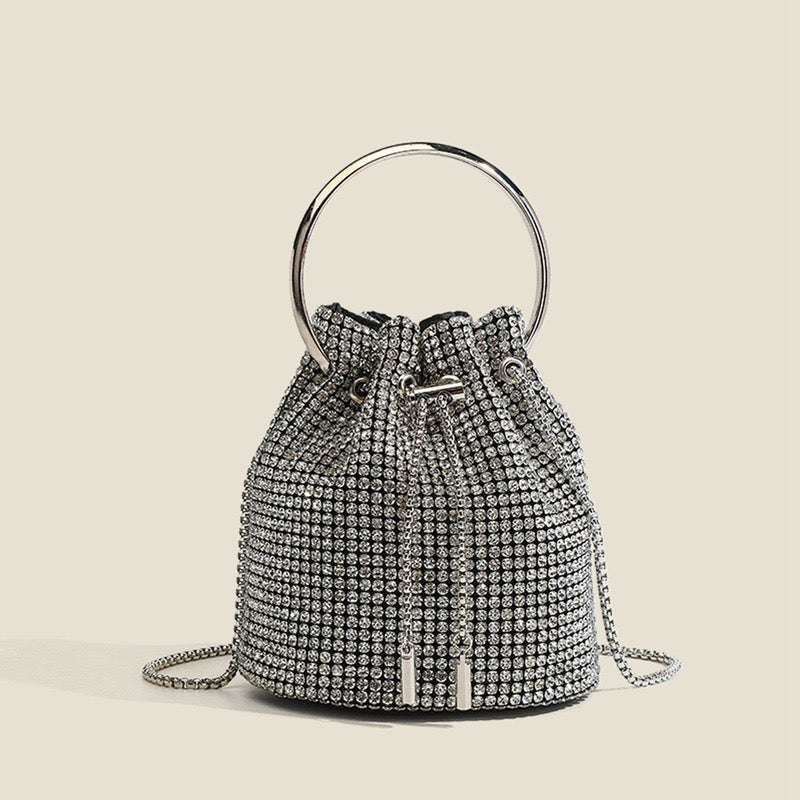 CRYSTAL Mini Rhinestone Bucket Bag