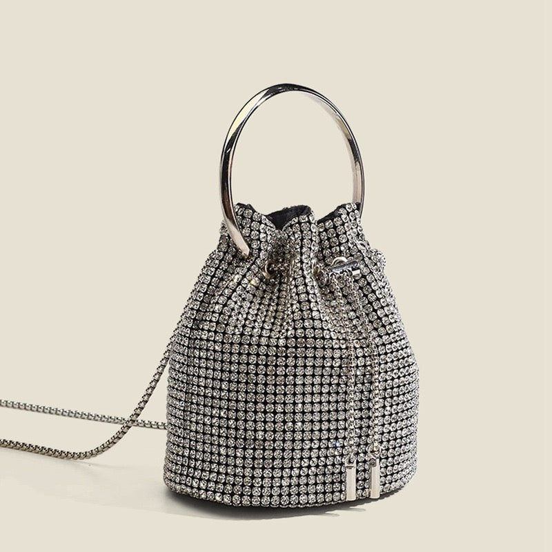 CRYSTAL Mini Rhinestone Bucket Bag