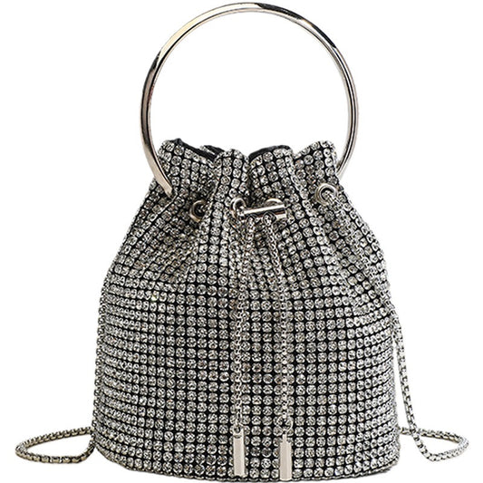 CRYSTAL Mini Rhinestone Bucket Bag