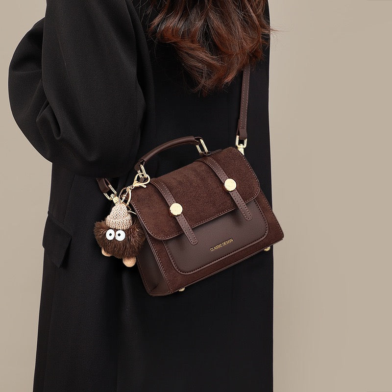 HARLOW Suede Flap Crossbody Bag