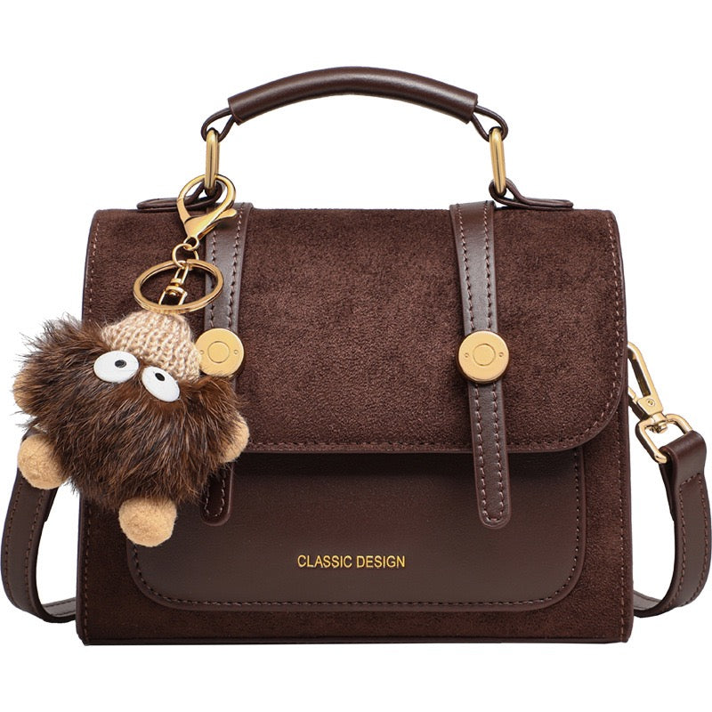 HARLOW Suede Flap Crossbody Bag