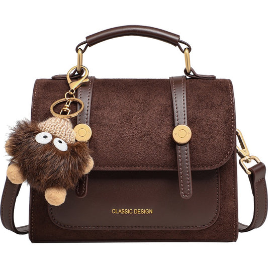 HARLOW Suede Flap Crossbody Bag