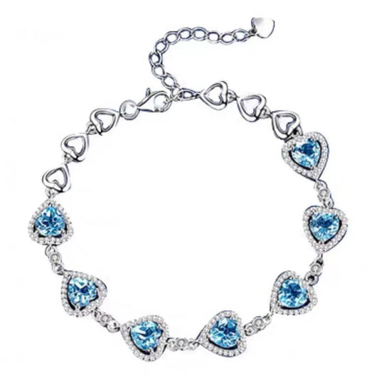 AQUALOVE Silver Heart Bracelet